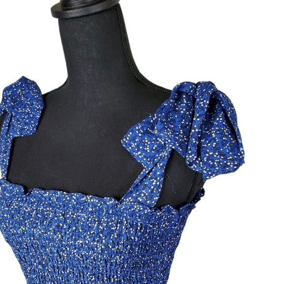 NWT MAX STUDIO Long Blue Maxi Sun Dress, Beachwear, Sz Small - Picture 2 of 16